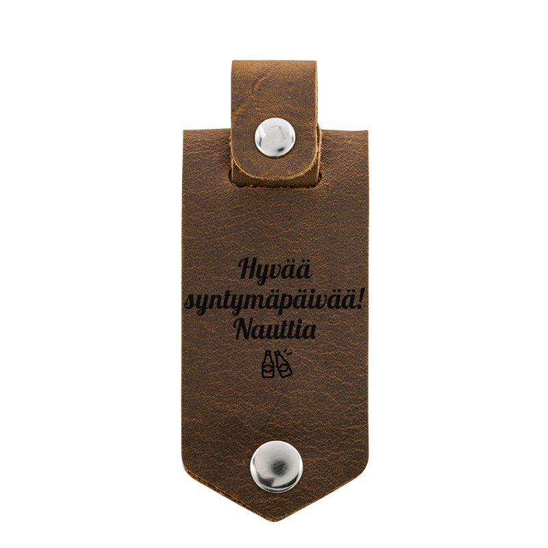 Yksilöllinen Valokuva-Avaimenperä aitoa Nahkaa